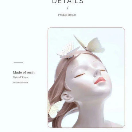 Nordic Elegance Butterfly Maiden Resin Vase - Chic Decorative Accent for Your Home