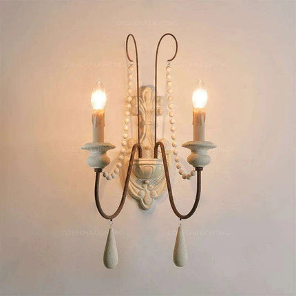 Nordic Elegance: Customizable Vintage Grey Wooden Chandelier- Très Elite- Très Elite