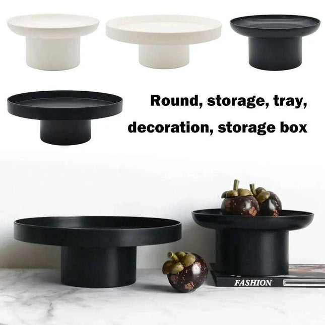 Nordic Elegance Round ABS Tray for Desserts and Home Styling