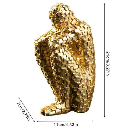Nordic Elegance: The Thinker Resin Sculpture for Stylish Home Decor - Très Elite
