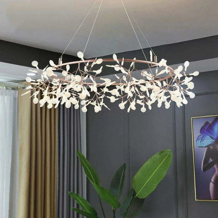 Nordic Firefly Chandelier: Customizable Rose Gold & Black Lighting Masterpiece- Très Elite- Très Elite