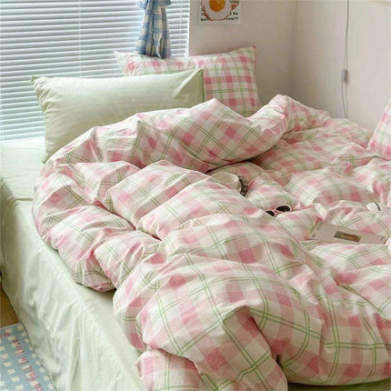Nordic Lattice Green Grid Bedding Ensemble - Très Elite