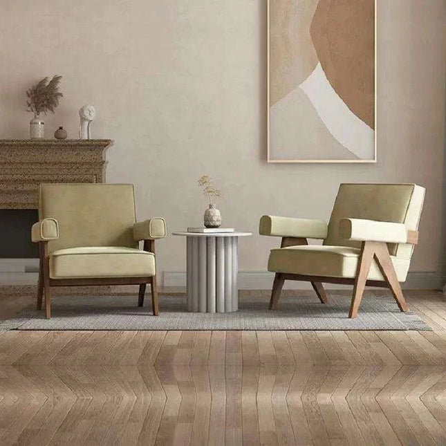 Nordic Luxury Leather Lounge Chair - Unwind in Stylish Comfort