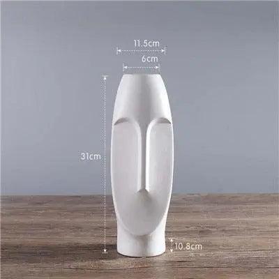 Nordic Minimalist Abstract Head Portrait Vase for Modern Home Decor