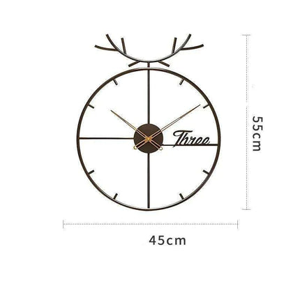 Nordic Minimalist Iron Wall Clock: Elegant Design with Silent Functionality - Très Elite