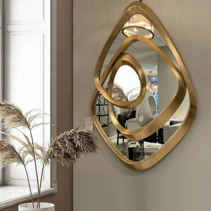 Nordic Retro Chic Hanging Mirror: Timeless Style for Home and Bathroom - Très Elite