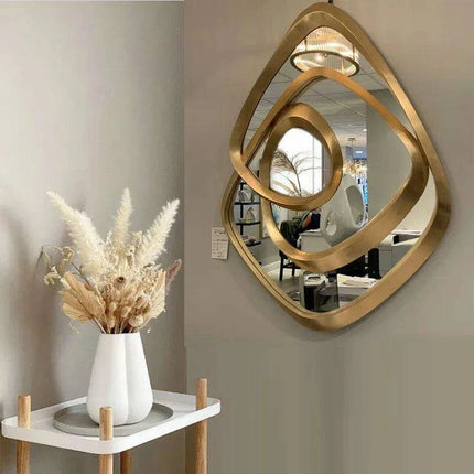 Nordic Retro Chic Hanging Mirror: Timeless Style for Home and Bathroom - Très Elite