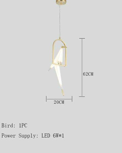 Nature-Inspired Nordic Bird Ceiling Lamp with Elegant Design