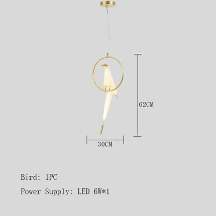 Nature-Inspired Nordic Bird Ceiling Lamp with Elegant Design
