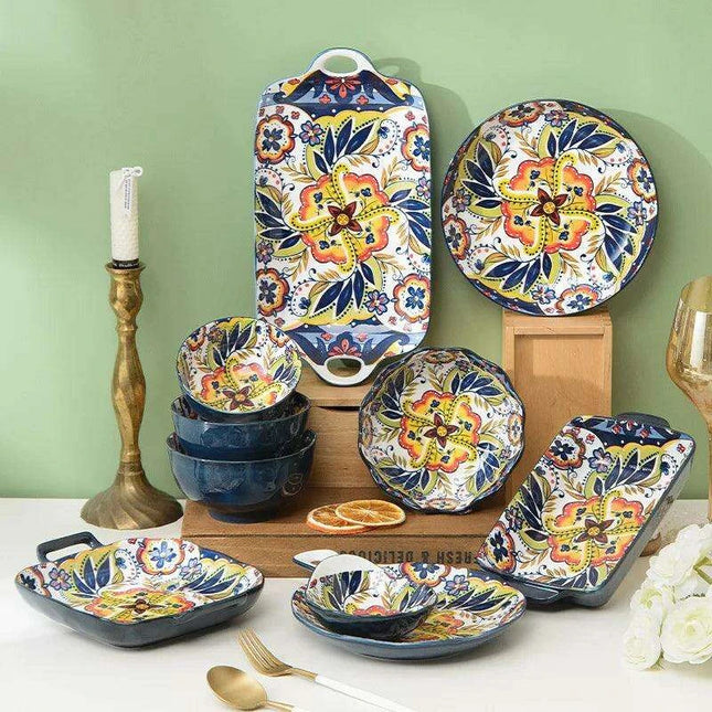 Nordic Vintage Elegance Ceramic Dining Set - Enrich Your Table with Timeless Beauty
