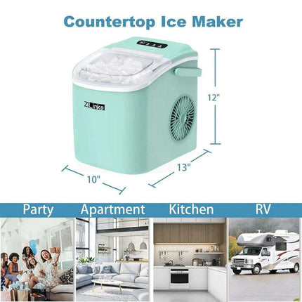 Nugget Ice Wizard: High-Performance Portable Ice Maker, 26.5lbs Daily Capacity, Sleek Design - Très Elite