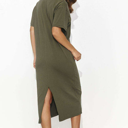 Numinous Knit Dress with Back Slit for Effortless Elegance - Très Elite