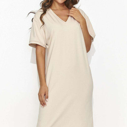 Numinous Knit Dress with Back Slit for Effortless Elegance