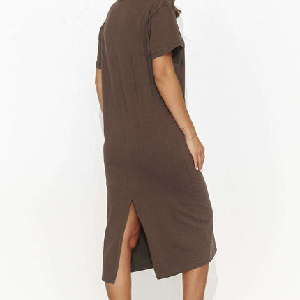 Numinous Knit Dress with Back Slit for Effortless Elegance - Très Elite