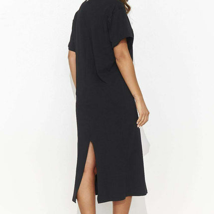 Numinous Knit Dress with Back Slit for Effortless Elegance - Très Elite
