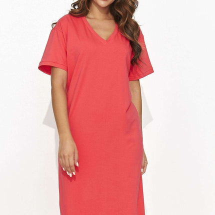 Numinous Knit Dress with Back Slit for Effortless Elegance