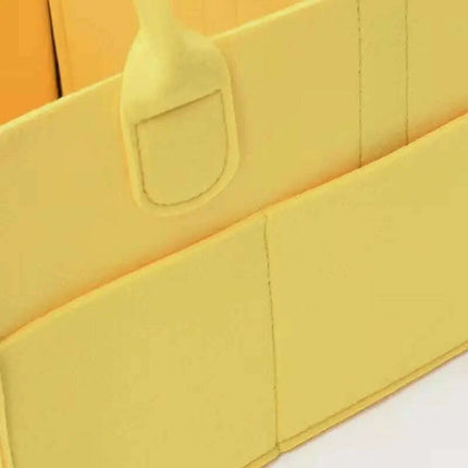 Nursery Felt Storage Organizer Basket for Baby Diapers and Essentials with Handle Caddy