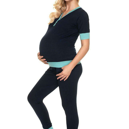 Nursing-Friendly Maternity Pajama Set for Comfort and Style - Très Elite