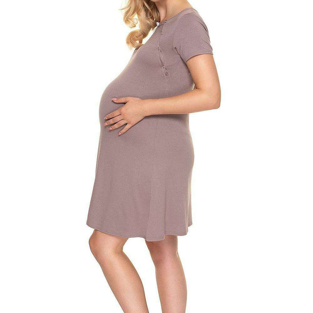 Nursing-Friendly Peekaboo Bow Maternity Sleepwear