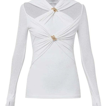 O-neck Knitted Sweater with Chic Cut-Out Details - Très Elite