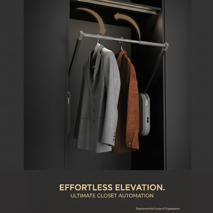 Electric Pull-Down Wardrobe Lift Rail with Smart Remote & Voice Control | Très Elite