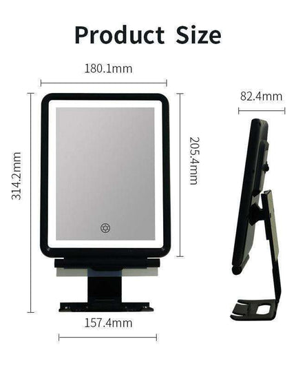 Ultimate Men's LED Grooming Mirror - Style and Precision Anywhere