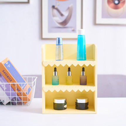 Chic Blush Pink Wooden Desktop Organizer