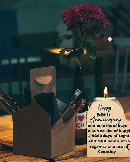 Charming Heart-Shaped Wooden Candle Holder Set | Artisan Home Accents