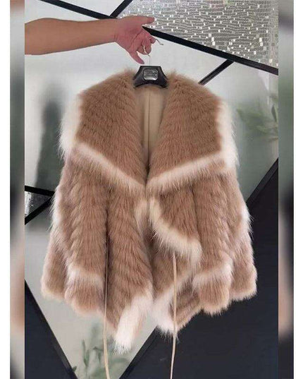 Glamorous Sequin-Accented Faux Fur Coat | Chic Winter Fashion Essential