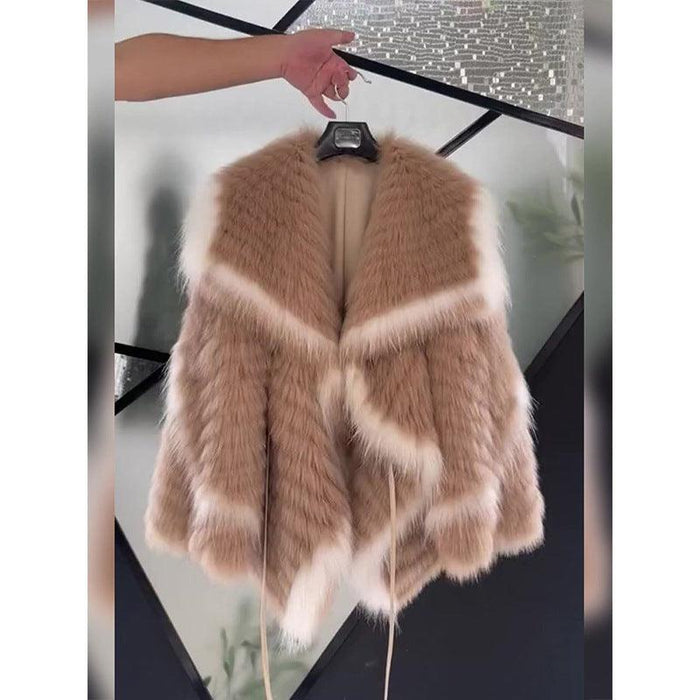Glamorous Sequin-Accented Faux Fur Coat | Chic Winter Fashion Essential