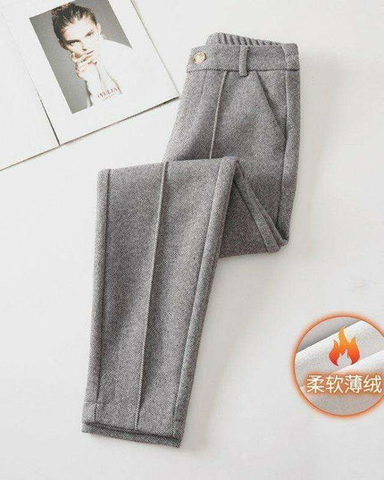 Cozy Chic Women's Velvet Harem Pants for Winter