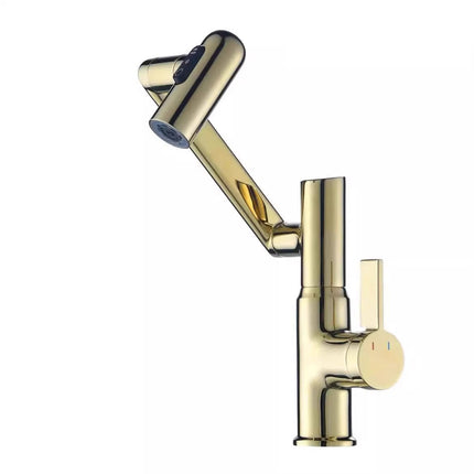 Rotatable Single-Hole Faucet with Temperature Display & Pull-O