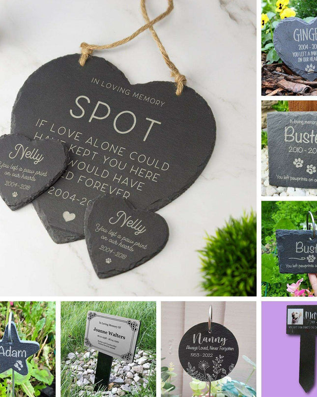 Customizable Stainless Steel Garden Memory Plaque - Stylish Outdoor Commemoration Piece