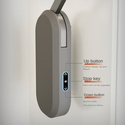 Electric Pull-Down Wardrobe Lift Rail with Smart Remote & Voice Control | Très Elite