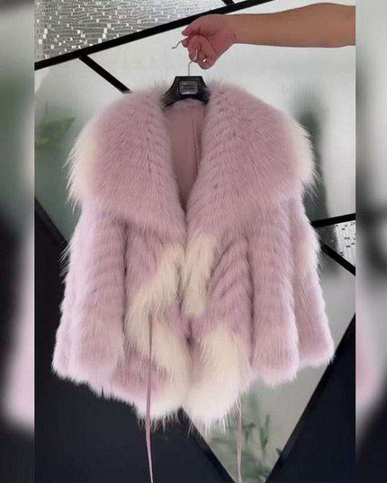 Glamorous Sequin-Accented Faux Fur Coat | Chic Winter Fashion Essential