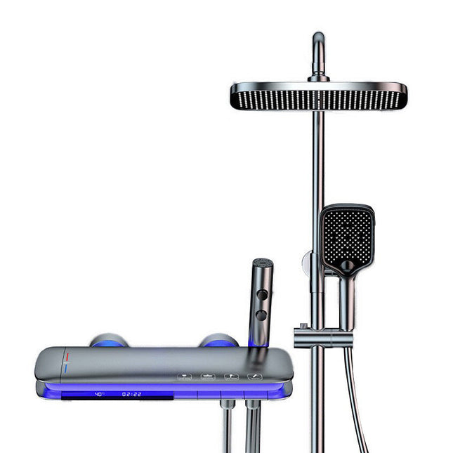 Thermostatic Shower System with LED Lighting & R