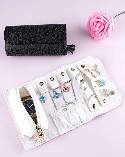 Elegant Portable Jewelry Organizer with Long Strip Design