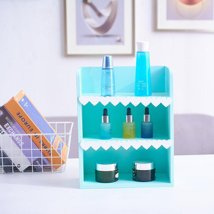 Chic Blush Pink Wooden Desktop Organizer