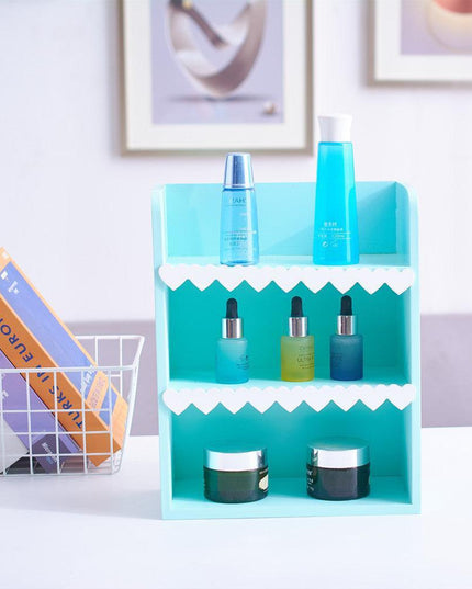 Chic Blush Pink Wooden Desktop Organizer