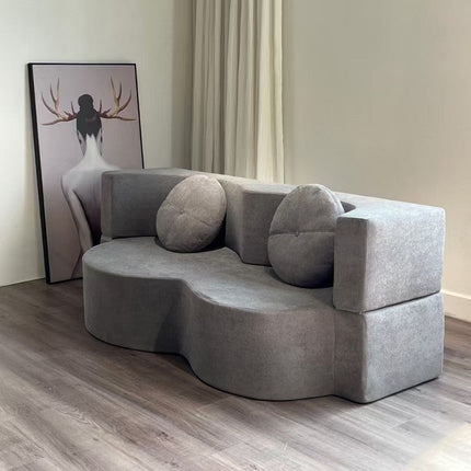 Foldable Sofa Bed - Vacuum-Compressed, Retro Fabric, Spac