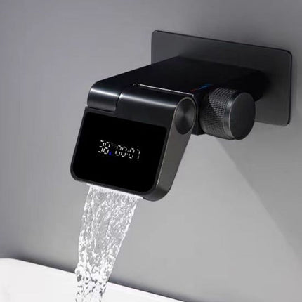 Concealed Wall-Mounted Waterfall Faucet - Full Copper, Digital
