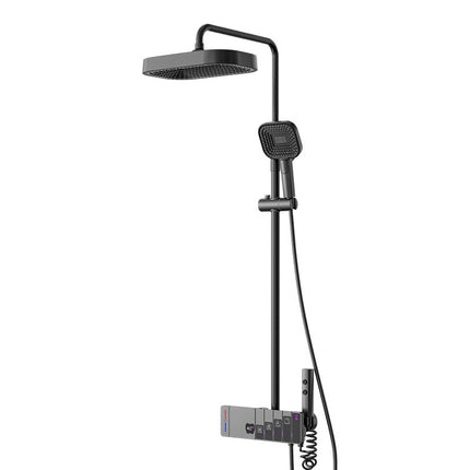 Elegant Piano Key Design Shower System with LED Lighting & Rai