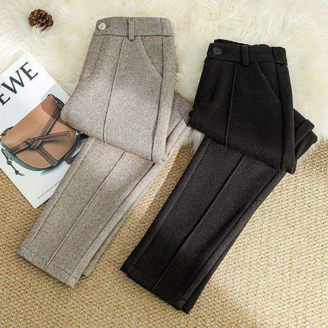 Cozy Chic Women's Velvet Harem Pants for Winter