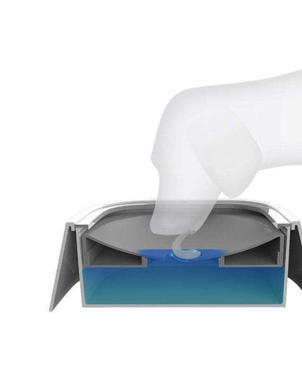 Artisanal Ceramic Pet Bowl with Stylish Decorative Print