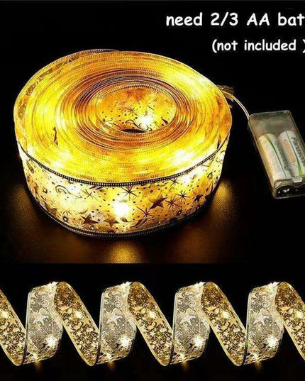 Magical Silk Ribbon Fairy Lights: Illuminate Your Christmas Wonderland