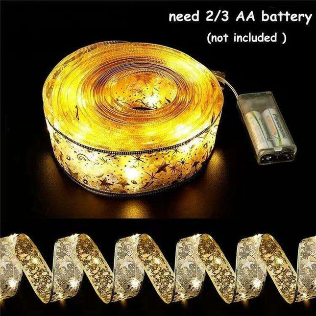 Magical Silk Ribbon Fairy Lights: Illuminate Your Christmas Wonderland