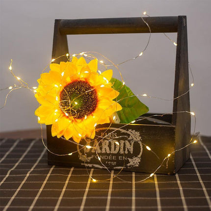 Glistening Golden Copper Wire LED Fairy Lights - Elevate Your Festive Atmosphere