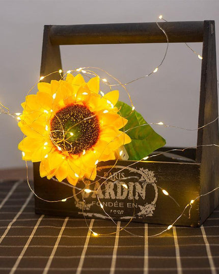 Glistening Golden Copper Wire LED Fairy Lights - Elevate Your Festive Atmosphere