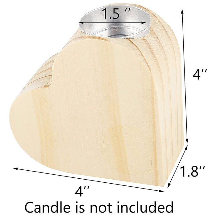 Handcrafted Heart Candle Holder | Unique Wooden Home Decor