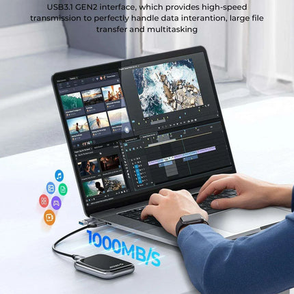 ORICO Beetle 2TB Portable SSD - Ultra-Fast Data Transfer for MacBooks, Laptops, and More - Très Elite